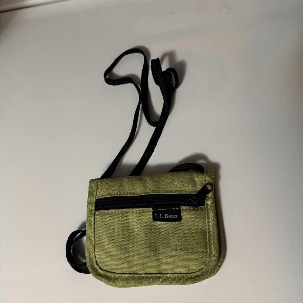 L.L. Bean green travel wallet